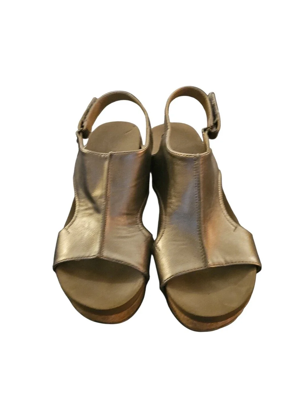 Boutique By Corky's Pewter Carley Wedge Sandals - Sz 9 SH234 - Picture 2 of 6